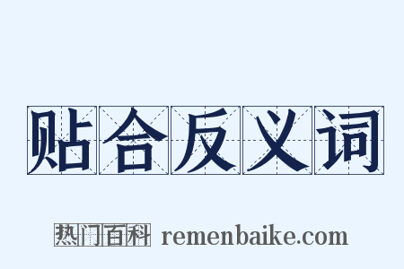 贴合反义词是什么意思的图片